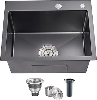 POPFLY 20 Inch Kitchen Sink, 18 Gauge 304 Sta...,