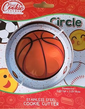 Circle, Emoji, Basketball, Baseball, Soccer Cookie Cutter, Premium Food-Grade Stainless Steel, Dishwasher Safe