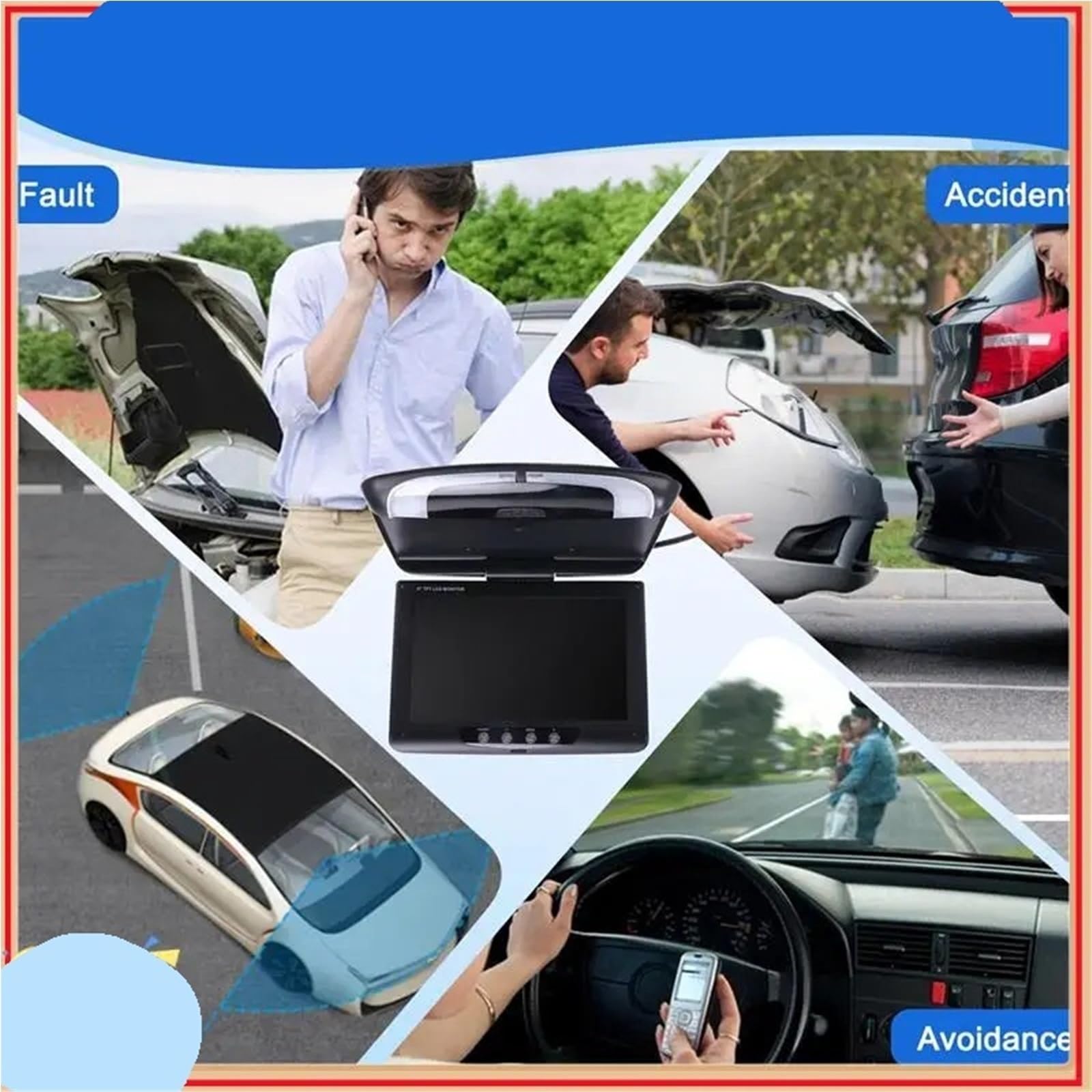 Exclusive Car Roof Monitor Lcd Flip Screen Top Multimedia Video Ceiling Roof Mounted Display, Car Ceiling Display