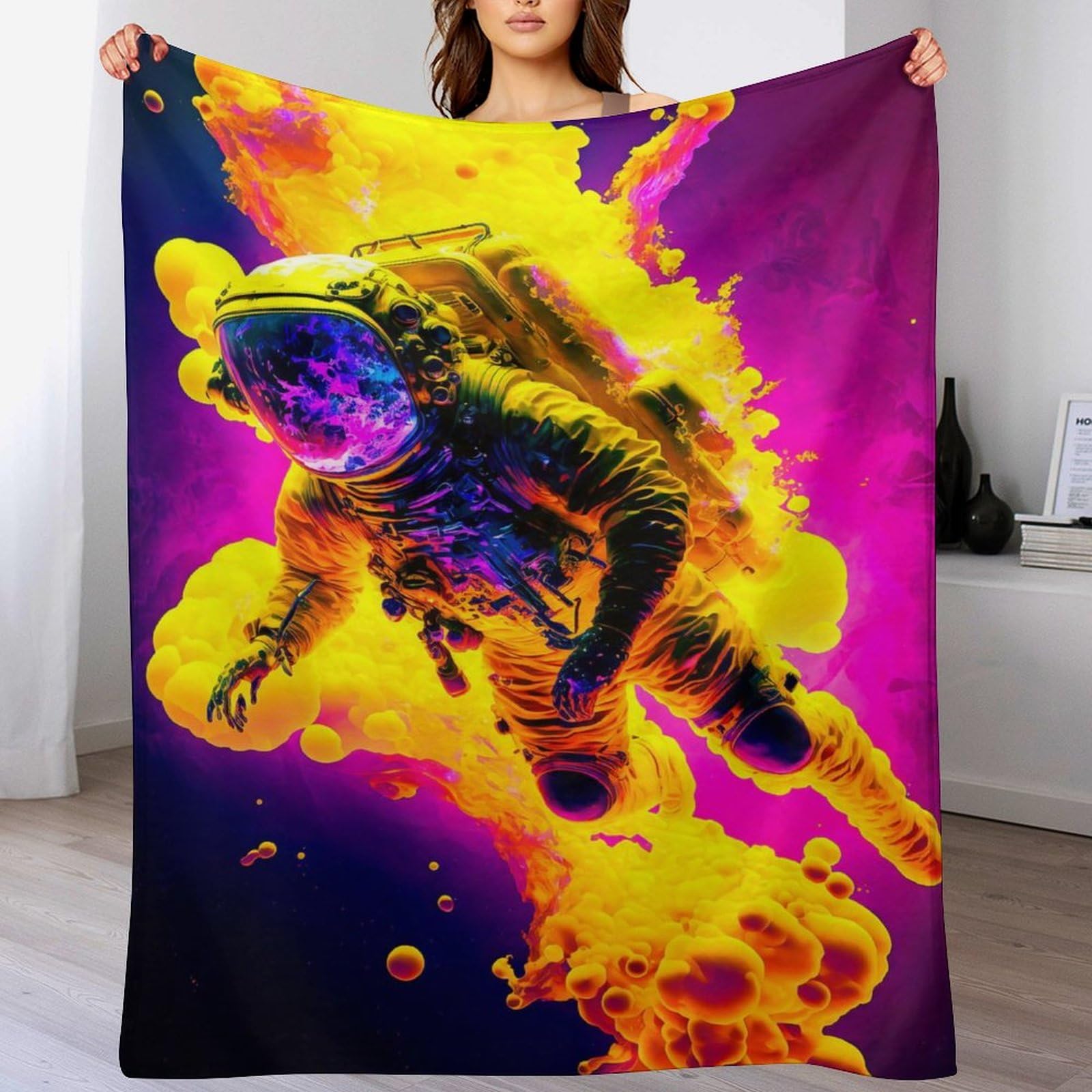Plaid astronaute couverture douce pour vos soirées canapé