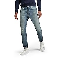 G-STAR Uomo Triple A Regular Straight Jeans, Blu (faded bay burn destroyed D19161)