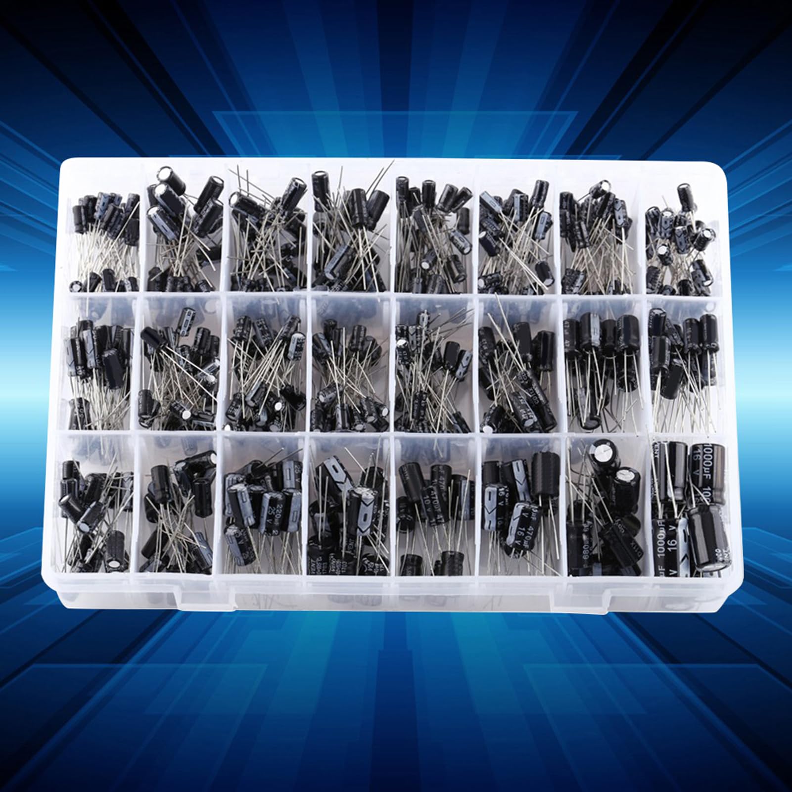 50 stuks Elektrolytische Aluminium Condensator SMD 6.3V 10V 16V 25V 35V 50V 100V 0.47UF 1UF 1UF 22UF 68UF 100UF 100UF 220UF 470UF 1000UF (Maat: 25V10UF 4x5.4Mm M