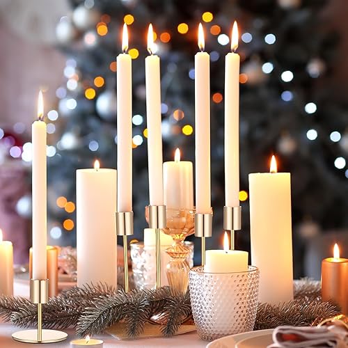 Miniatura 7 de Sieral Portavelas cónicos a granel, juego de candelabros modernos y decorativos de metal para boda, aniversario, hogar, comedor, centro de mesa