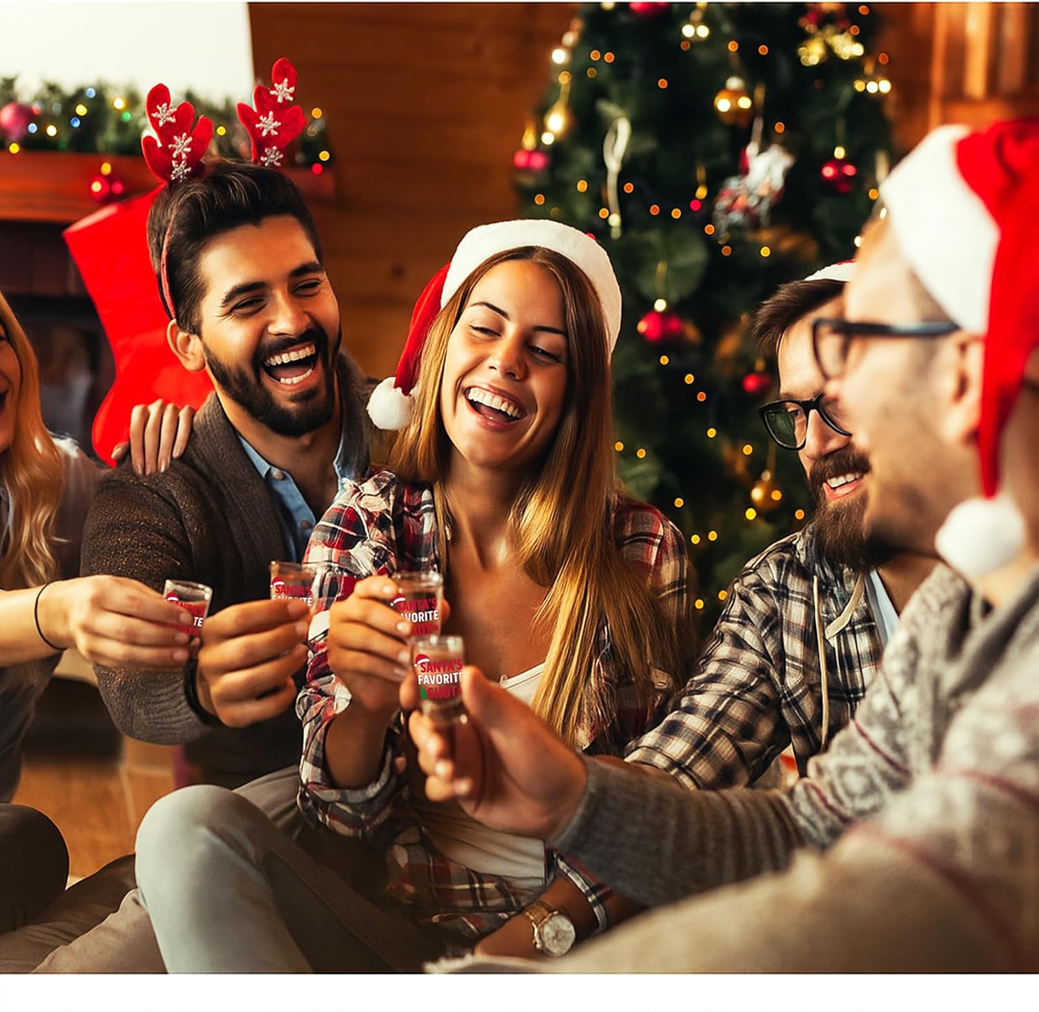 Christmas Shot Glass – “Santa’s Favorite Shot” Novelty Holiday Shot Glass – Funny Santa ShotGlass – Mini Liquor Glass 1.75oz – Perfect Stocking Stuffer or Secret Santa Present - Image 4