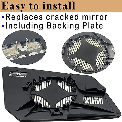 Miniatura 5 de Acadia - Espejo de cristal con calefacción lateral del conductor compatible con GMC Acadia Limited Saturn Outlook Chevy Traverse Power espejo