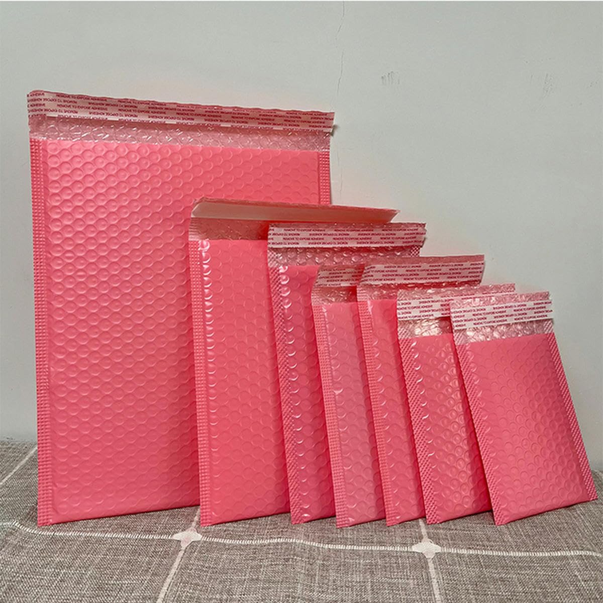 50/25 Stück Luftpolstertaschen, rosa Versandtaschen, selbstklebende, gepolsterte Umschläge, Geschenktüten, schwarz/blaue Verpackung für kleine Unternehmen, 23 x 30 cm, 50 Stück