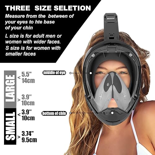 Miniatura 3 de Máscara de natación de cara completa, Máscara de buceo para adultos, Máscara de buceo para adultos, Máscara de buceo para adultos, Máscara de buceo