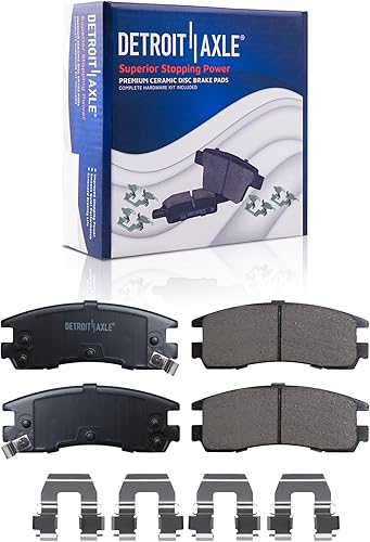 Miniatura 7 de Detroit Axle - Kit de frenos para 99-04 Oldsmobile Alero, 99-05 Pontiac Grand Am Reemplazo 1999 2000 2001 2002 2003 2004 2005 Rotores Pastillas de