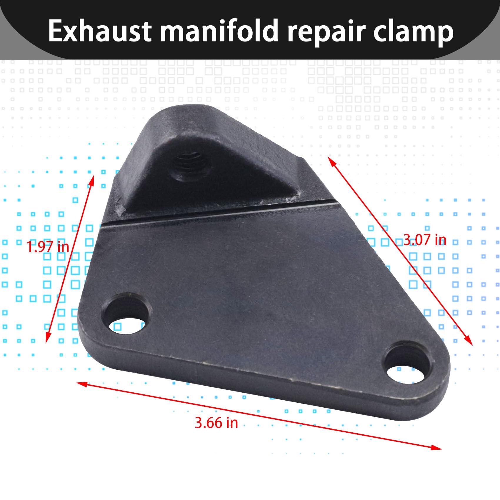 Exhaust Manifold Clamp Bolt Repair Kit Fits For GMC Sierra Savana Van Yukon Silverado Suburban Tahoe Express Van 1999-2018 Replacement 11518860 - View #3