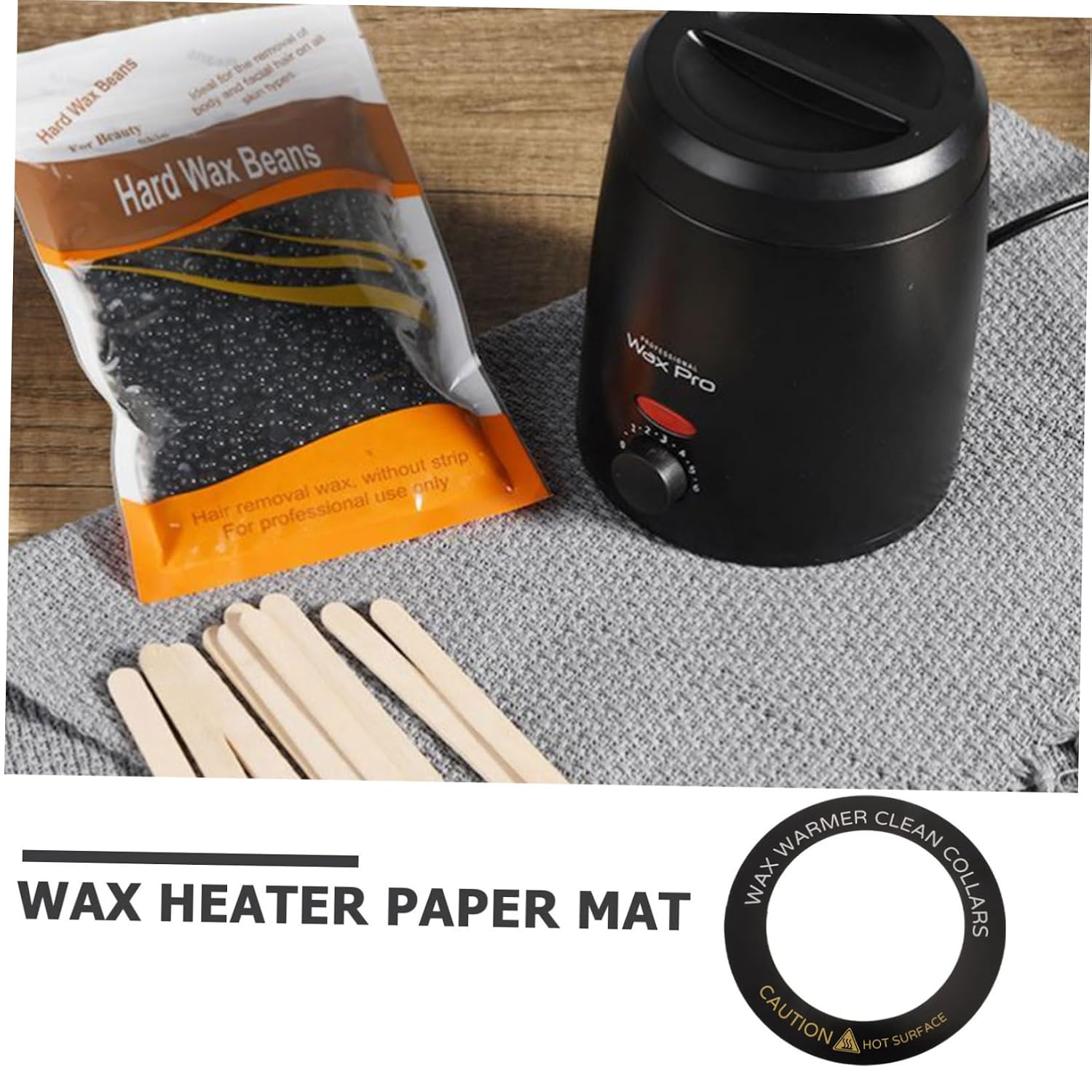 50Pcs Stain Resistant Paper Mats for Unhairing Wax Heater Durable Wax Warmer Accessory Protects Machine From Wax Melt Residue for Daily Replacement Needs