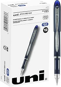 uniball Jetstream Ballpoint Pen, Stick, Fine 0.7 Mm, Blue Ink, Blue Barrel