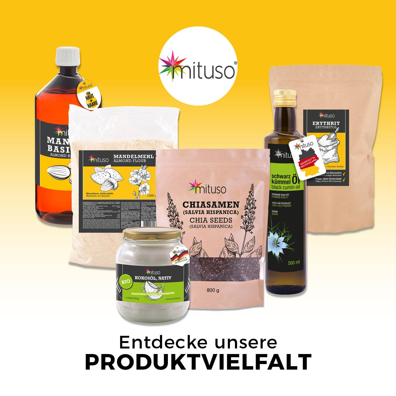 Huile de cumin noir mituso, 100% pur et pressé à froid, 1 paquet (2 x 500 ml)