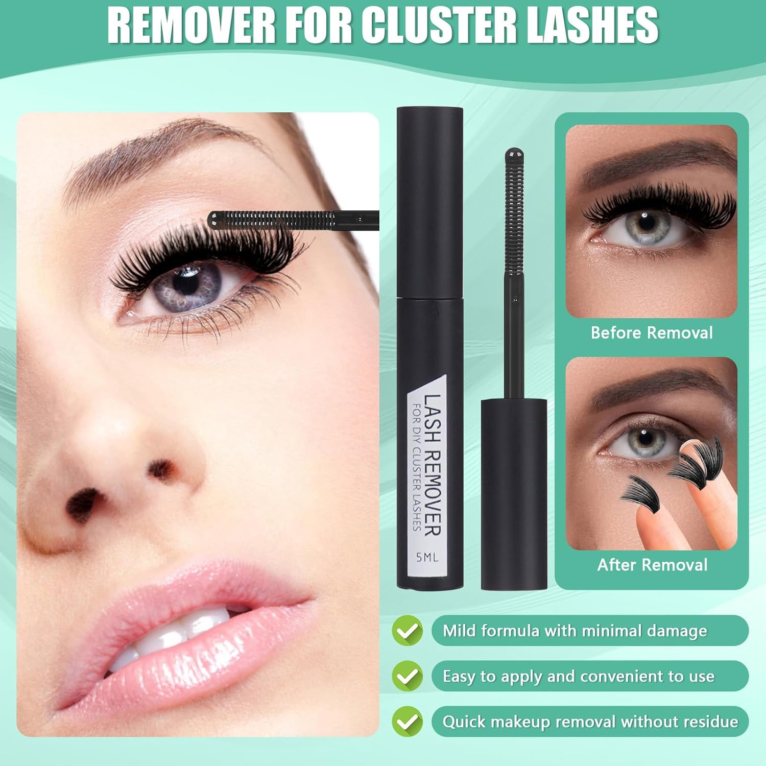 676Pcs DIY Lash Clusters Kit - 100D 120D 150D 200D Mega Volume D Curl Individual Lashes 10-22mm, Professional Eyelash Extension Kit with 10ml Bond and Seal, 5ml Remover, Tweezer and Brush
