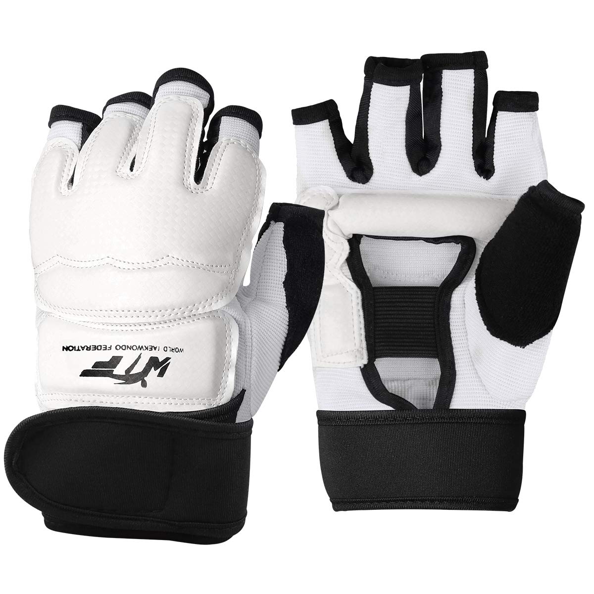 LangRay Guantes MMA Cuero Grappling Sin Dedos Acolchado UFC Alta Estabilidad Muñeca Artes Marciales