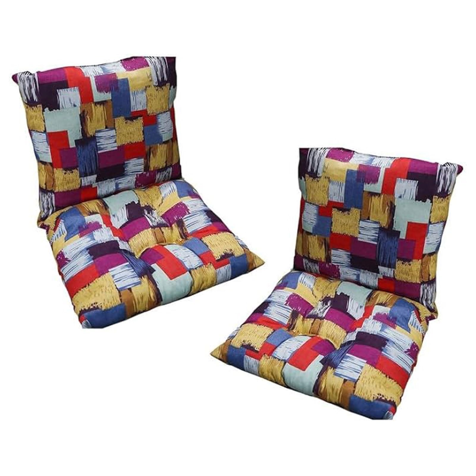 Set Of 2 Garden Chair Cushions With Back Cushion 40 X 80 X 7cm High Back Cushion Chair Cushion For Outdoors And Indoors โ image 1