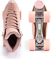Vista 2 de Tuosamtin Roller Skates for Women/Youth with Height Adjustable stoppers Retro Quad Roller Skates for Outdoor and Indoor