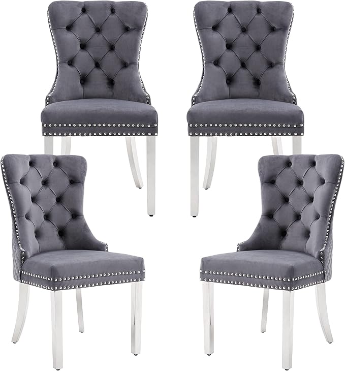 civama Dining Chairs Set of 4, Velvet Dining Room Chair