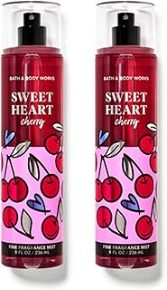 BBW - Bath and Body - SweetHeart Cherry Fine Fragrance Mist 8 oz (Pack of 2)