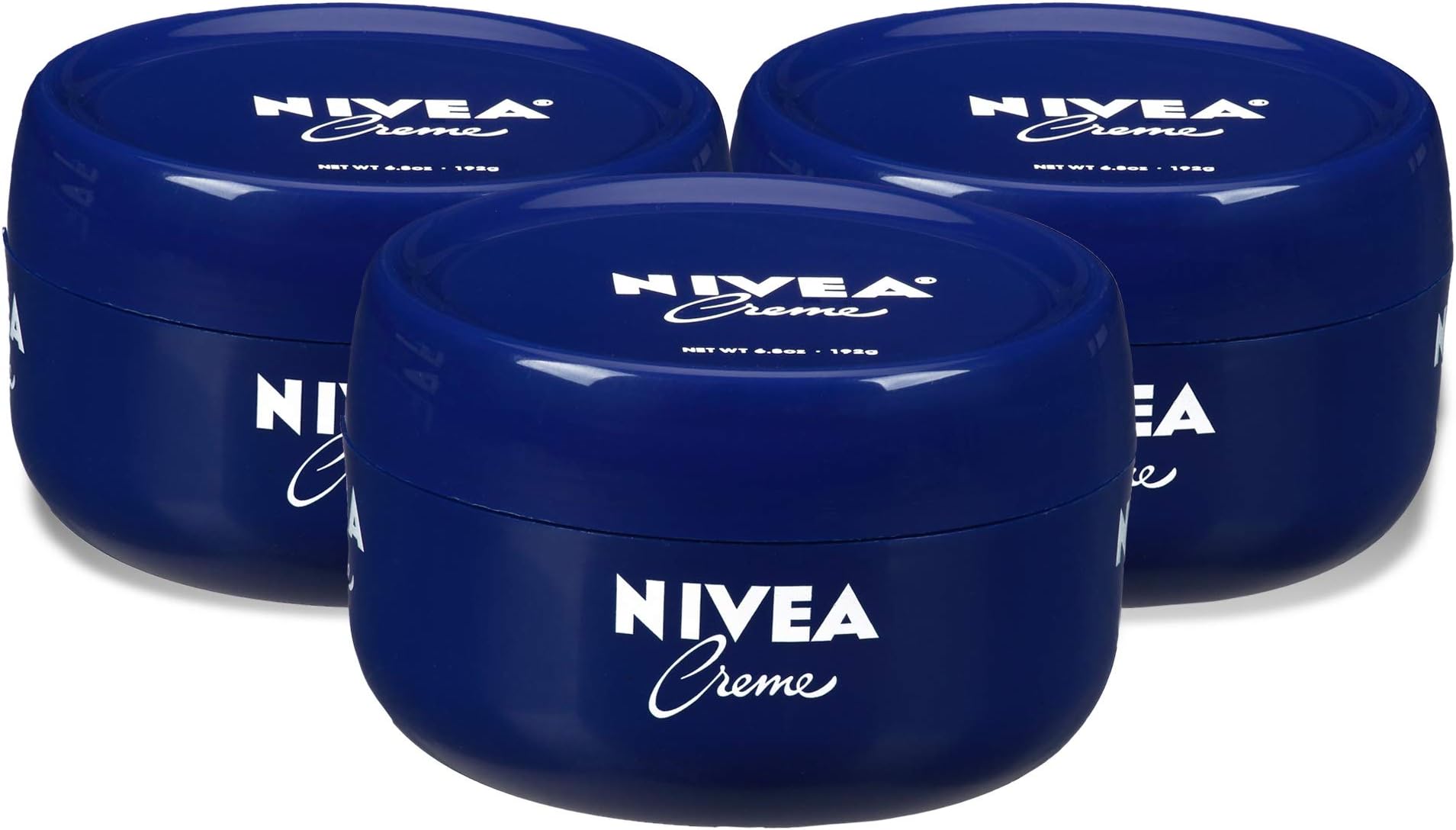 NIVEA Creme Body, Face and Hand Moisturizing Cream for All Skin Types, Rich Body Moisturizer with Provitamin B5, 6.8 Oz Jar, Pack of 3