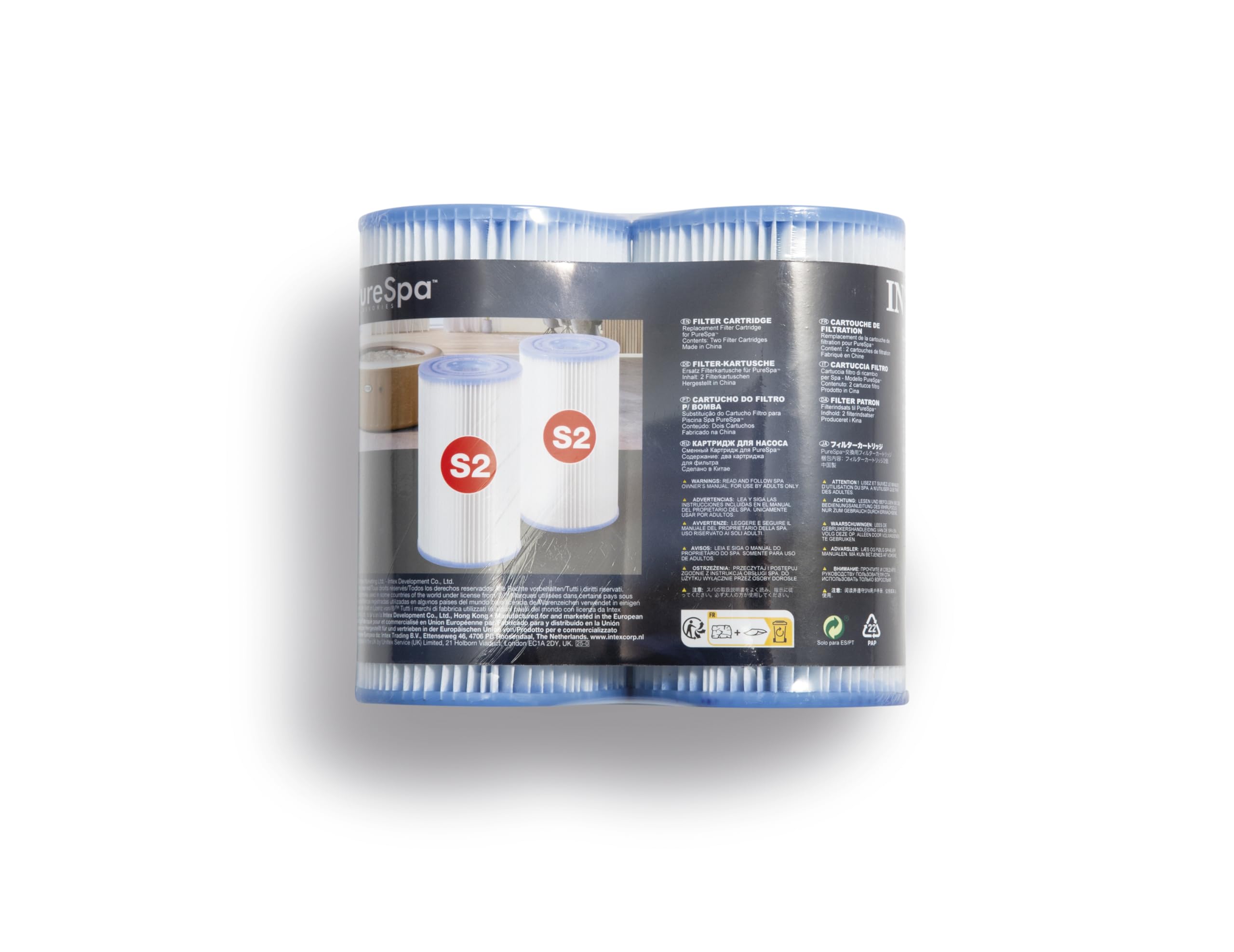 Intex 29012E PureSpa Type S2 Heavy Duty Easy Set Dacron Paper Hot Tub Spa Filter Replacement Cartridge for Various PureSpa Models, 2 Pack-image-36