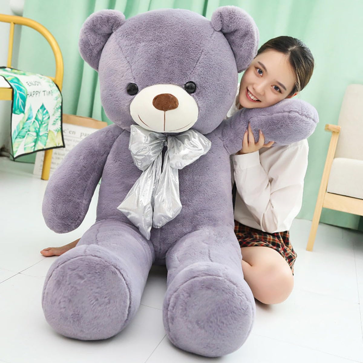 Teddy Plüschtier Kuschelkissen – Weicher Macaron Teddybär