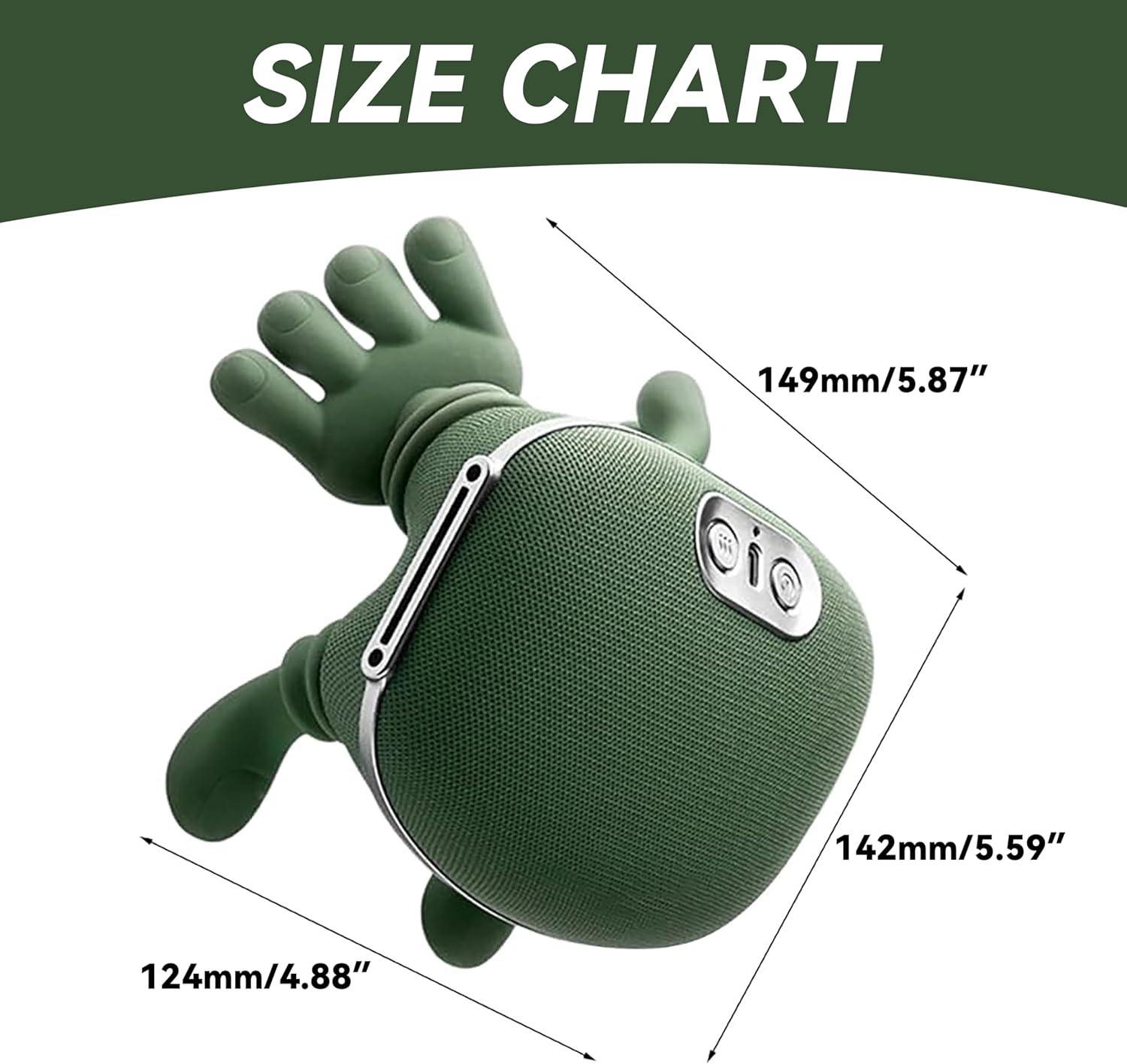 Neck Massager with Fingers Heat,Bionic Heated Massager ，Shiatsu Neck and Back Massager with 4d Neading Massager, Portable Body Massager for Neck Shoulder, Pain Relief & Muscle Relax（Green）
