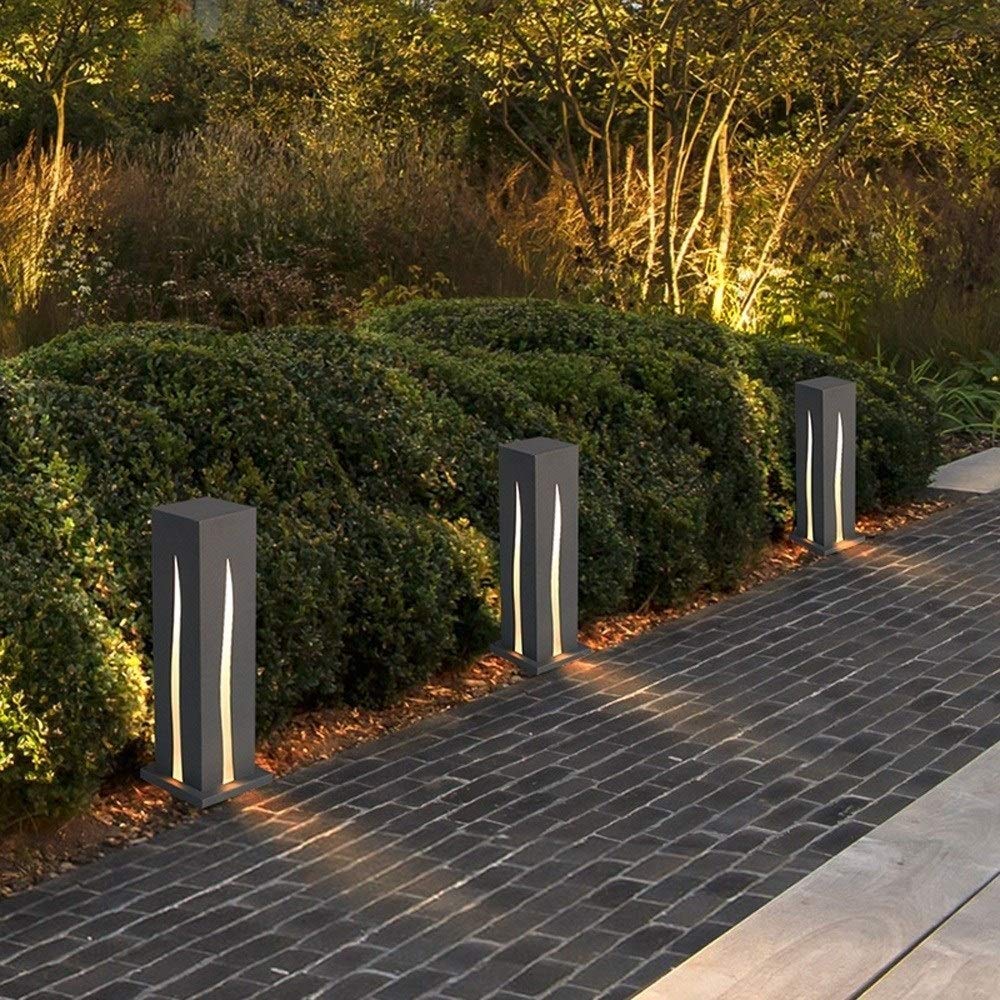 5W LED Lampa kolumnowa na trawnik zewnętrzny Europejski płot ogrodowy Światło słupkowe Światło uliczne Patio Lampa podłogowa Ścieżka Ziemia Dziedziniec Dekoracja Kwadratowa latarnia Stigma