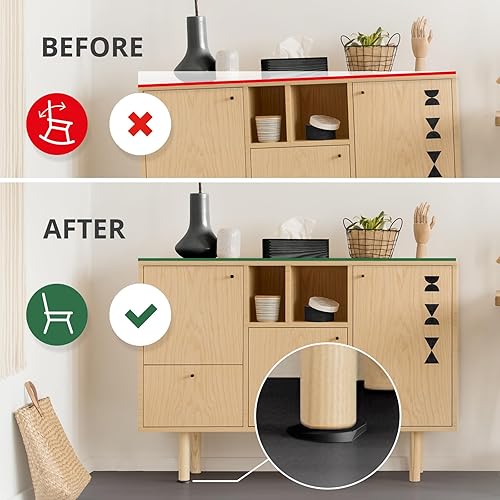 Miniatura 9 de X-Protector Niveladores de muebles  30 piezas de 2 pulgadas  Cuñas de goma marrón para nivelar  Pies de nivelación de muebles multiusos para evitar