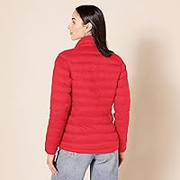 Vista 17 de Yaxa Essentials - Chaqueta acolchada, ligera, de manga larga, resistente al agua y plegable, para mujer (disponible en tallas extragrandes)