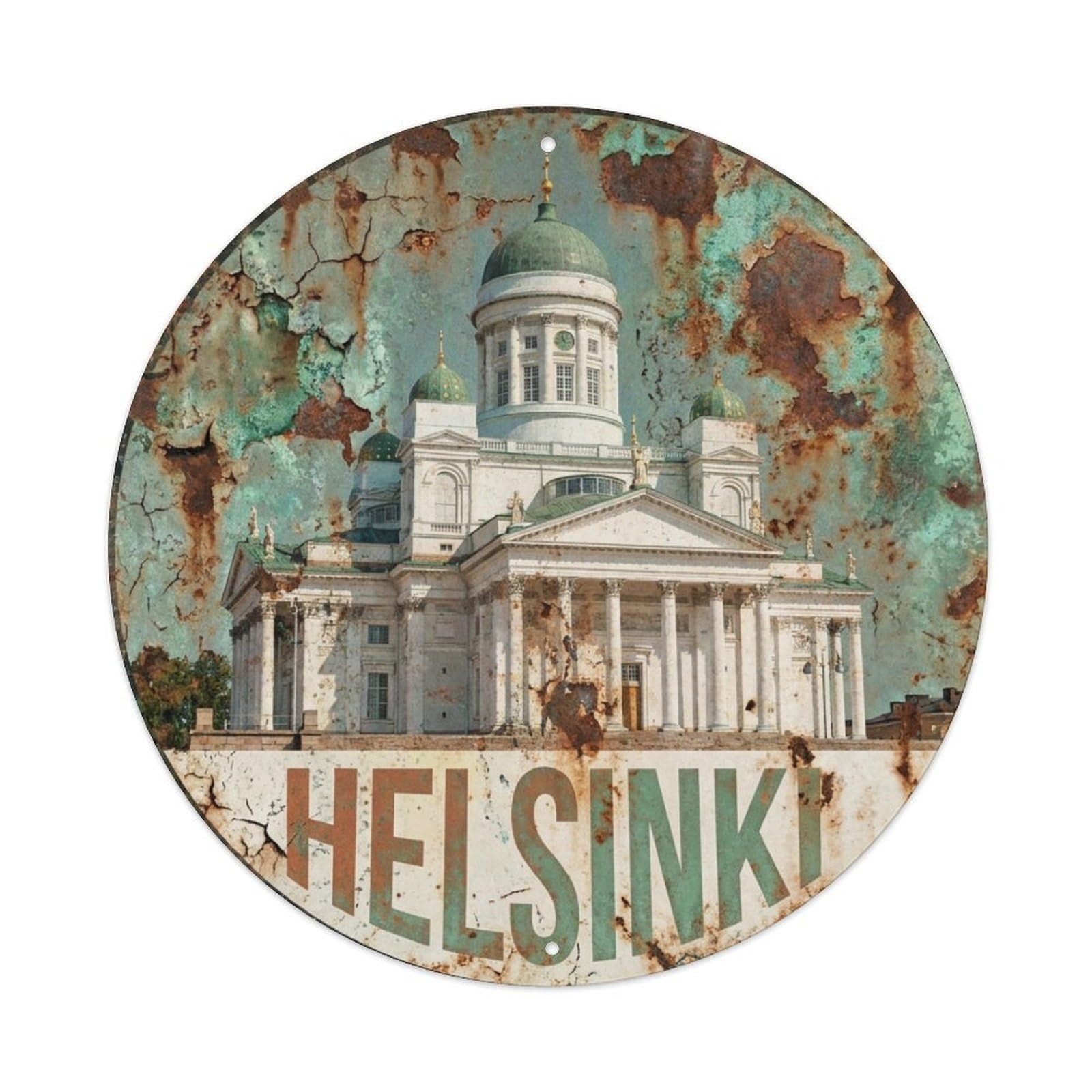 Galvaxio Style Vintage Travel Finland Helsinki 1 Metal Tin Sign