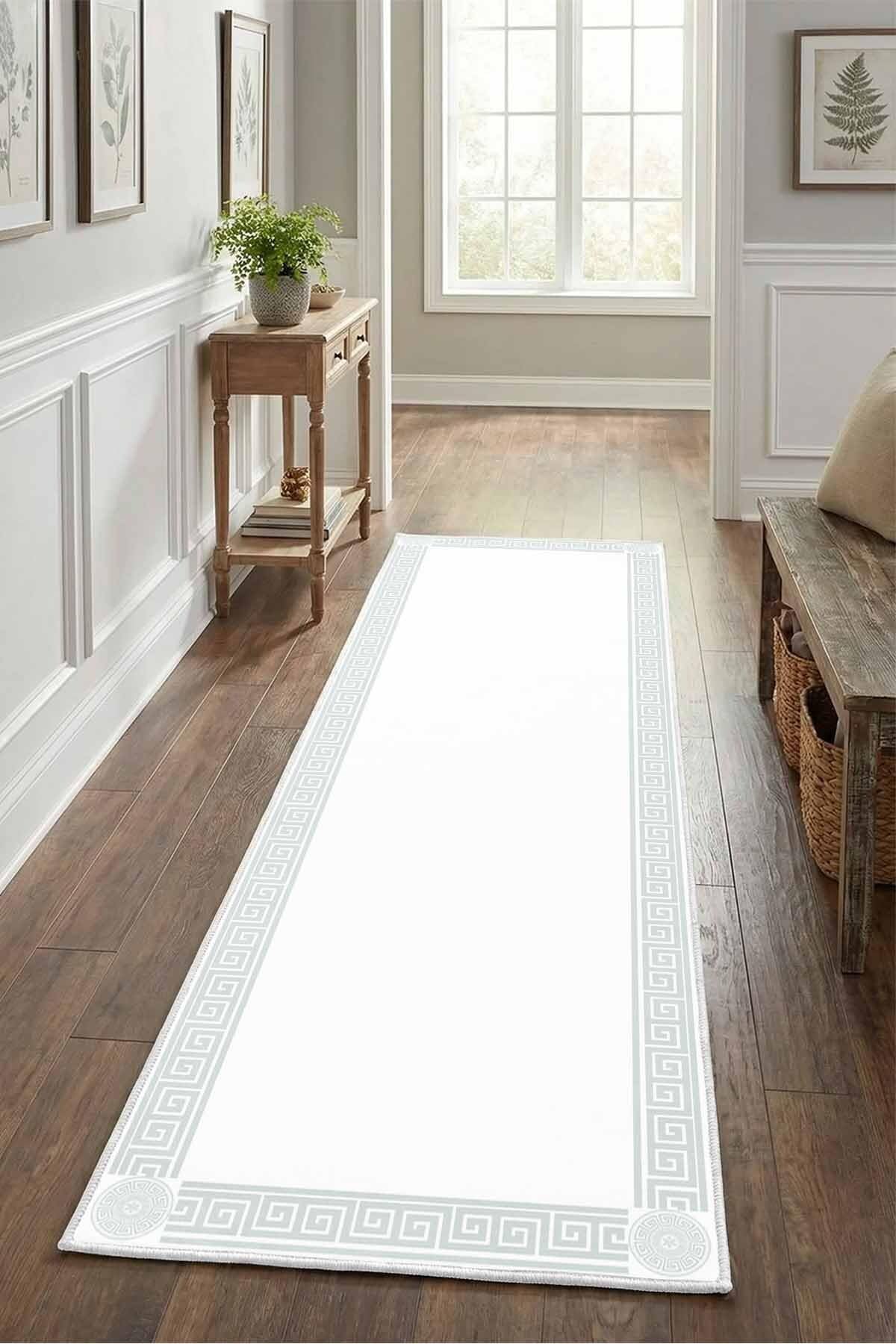 Monnhein Gri Gold Yolluk 1039-2 - Yıkanabilir, Kaymaz Taban, Dijital Baskılı, Leke Tutmaz, İnce Hav, Modern Koridor, Mutfak, Antre ve Salon için Dekoratif Yolluk