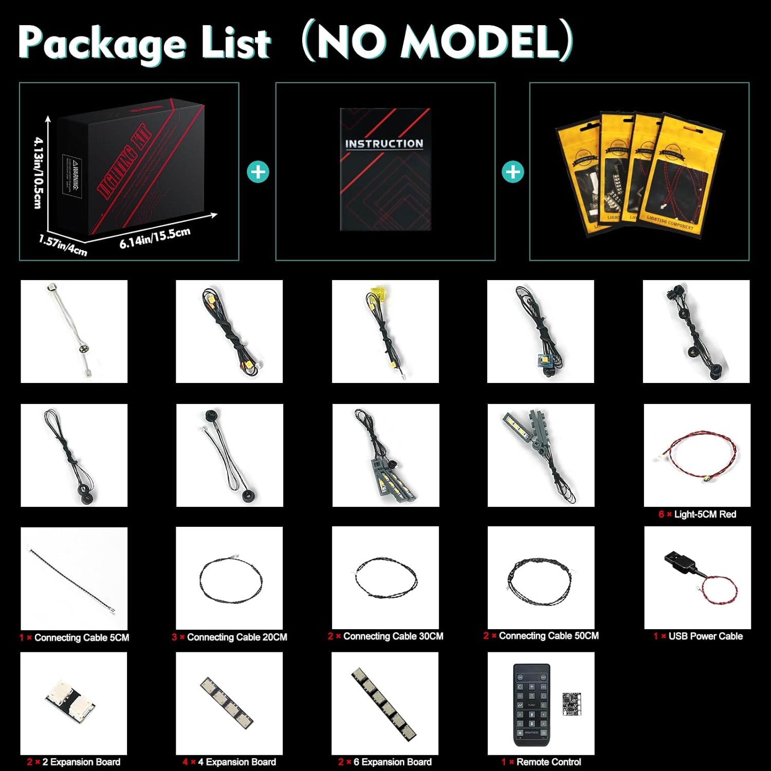 Customized RC Light Kit Compatible with Lego Barad Dur 10333, Decor Lighting Compatible with Lego 10333 Barad Dur Eye of Sauron Dark Tower Castle - ONLY Lights, NO Model