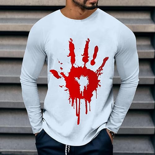 Miniatura 4 de TShirt for Men Long Sleeve Breathable Printed Thermal Lightweight Regular Fit Tees True Comfort Stylish Tops