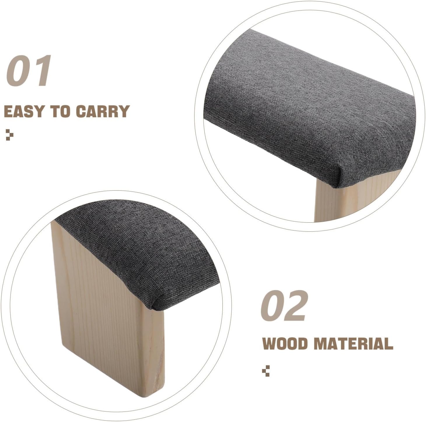 Portable Foldable Wooden Meditation Bench with Cloth Cushion for Zen Practices and Outdoor Use, Lightweight Prayer Bench Stool for Comfortable Kneeling and Praying