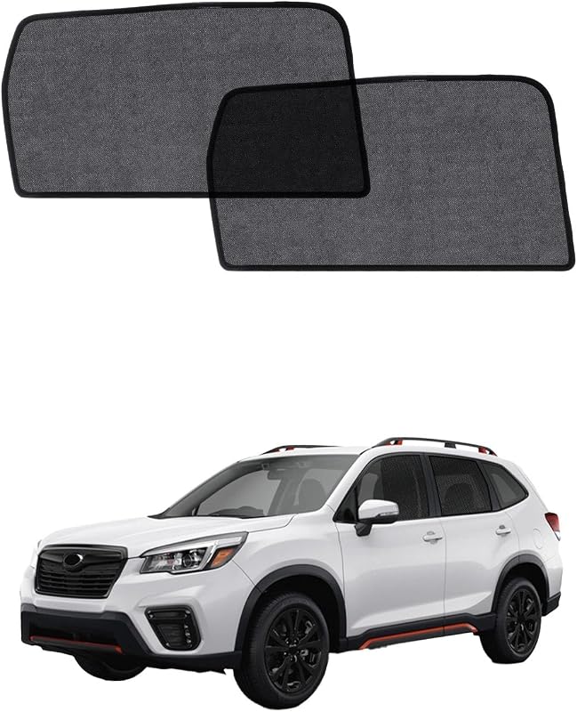 Protetor Solar Magnético para Janelas Laterais Subaru Forester 2019–2024 com Tela Respirável, Privacidade e Bloqueio de Insetos, Kit com 2