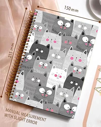 Vista 48 de iampanda Cuaderno de diario en espiral, encuadernación fuerte de doble alambre con papel de primera calidad para niñas y mujeres, lindo cuaderno