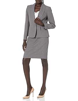 Amazon.com: Le Suit Women's Jacket/Skirt Suit, Grey, 18