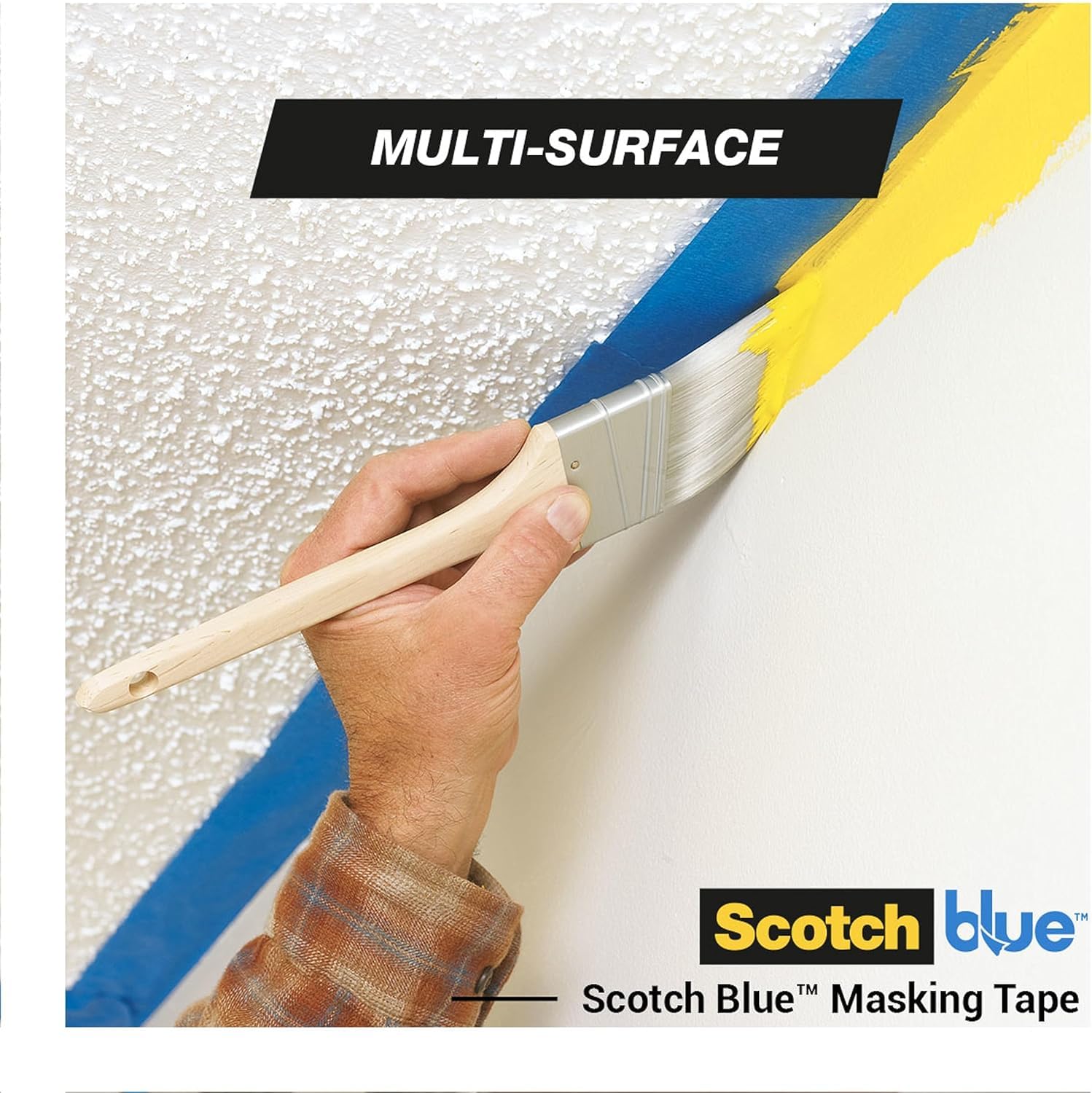 ScotchBlue Cinta de Enmascarar Multisuperficie, 3 Rollos (48 mm x 41 m) Cinta de Pintor Azul Scotch para Pintar y Decorar, Interior y Exterior, 100% PEFC