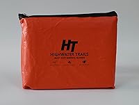 Vista 2 de Manta de supervivencia resistente, lona reflectante térmica aislada, 60 x 82 pulgadas, manta de emergencia reutilizable para todo tipo de clima