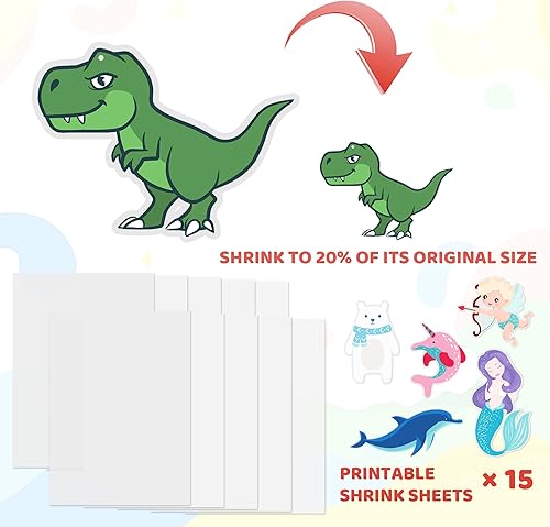 Miniatura 4 de 15 hojas de película retráctil imprimible para impresora de inyección de tinta para el día de la madre, Navidad, manualidades, 8.3 x 11.7 pulgadas