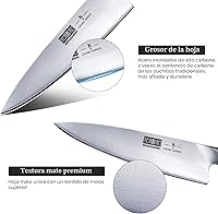 Vista 2 de HOSHANHO Kitchen Knife in Japanese High Carbon Steel, Professional High-Class Chef's Knife 8 inch, Non-slip Ultra Sharp Cooking Knives with