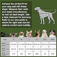 Vista 6 de Fragralley Abrigo para perro, abrigo cálido de invierno para perro con correa para las piernas, impermeable y reflectante, abrigos para clima frío