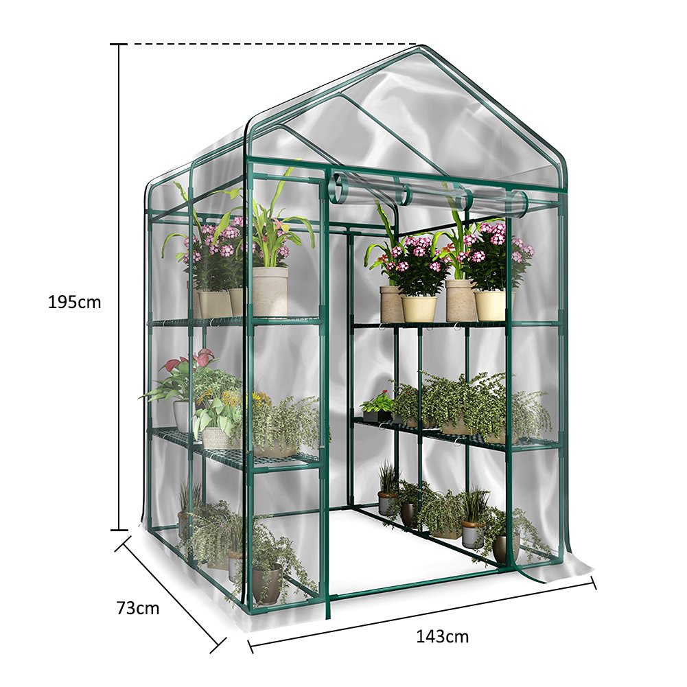Housse De Rechange Pour Serre De Jardin - Transparente, 3 Niveaux - Dimensions 143 X 73 X 195 Cm