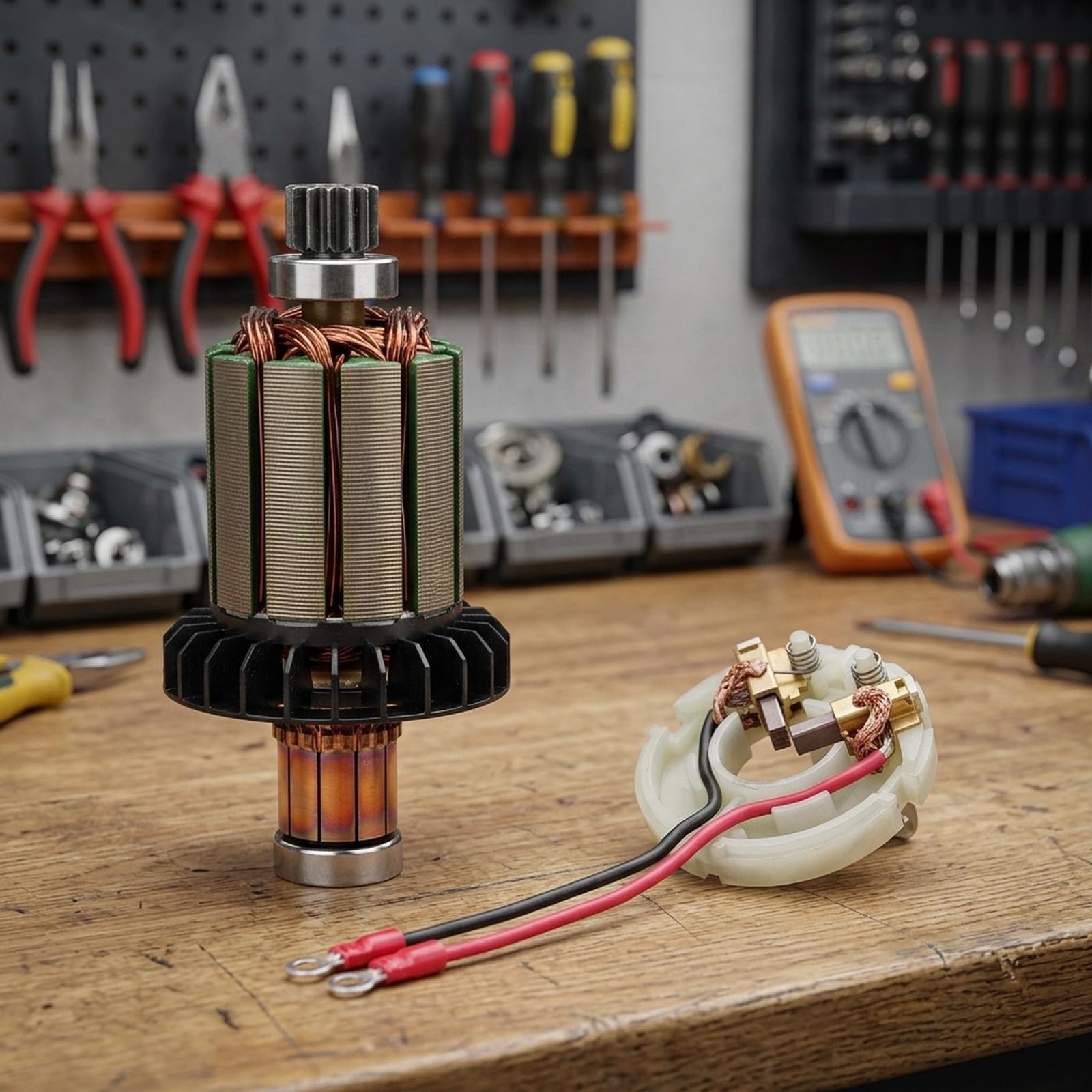 Indotto e Portaspazzole 619301-1 per DHP458 BHP458