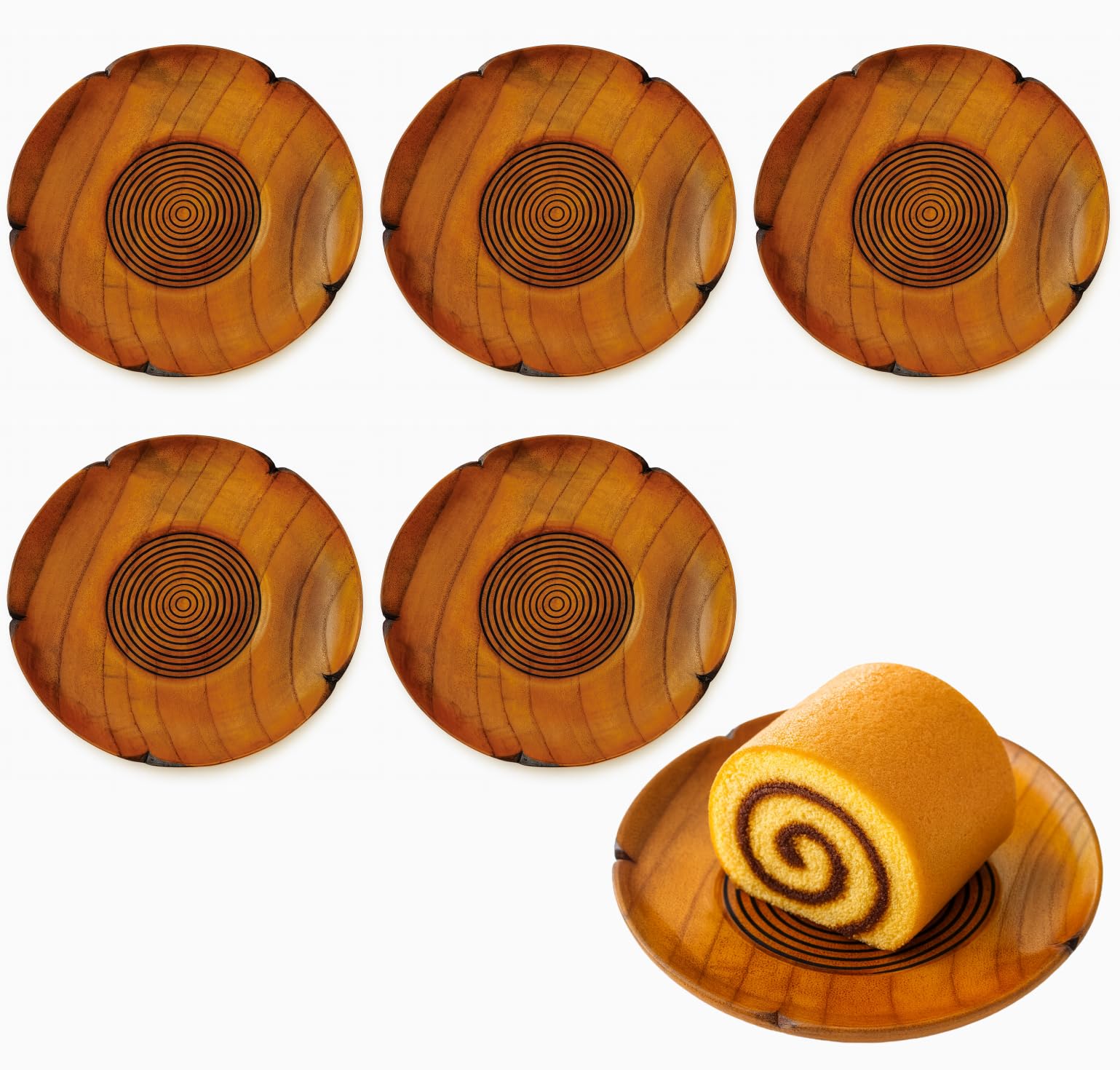 Amazon.com | JapanBargain 4103x6, Wooden Tea Cup Saucer Coaster