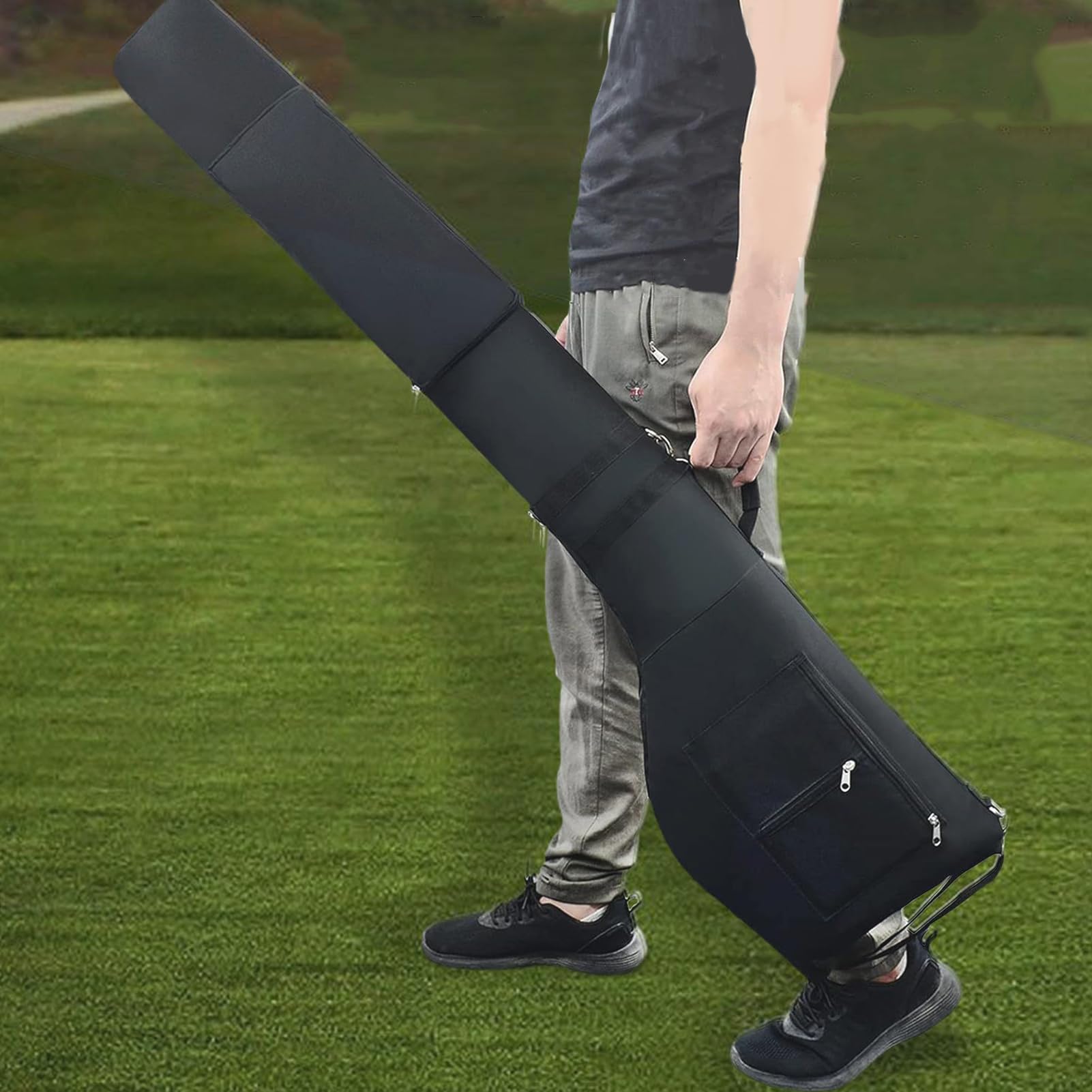 Bolsa de golf pequeña | Bolsa de transporte de golf plegable ajustable | Funda de práctica portátil ajustable, accesorios deportivos ligeros con correa para hombres, mujeres y adultos