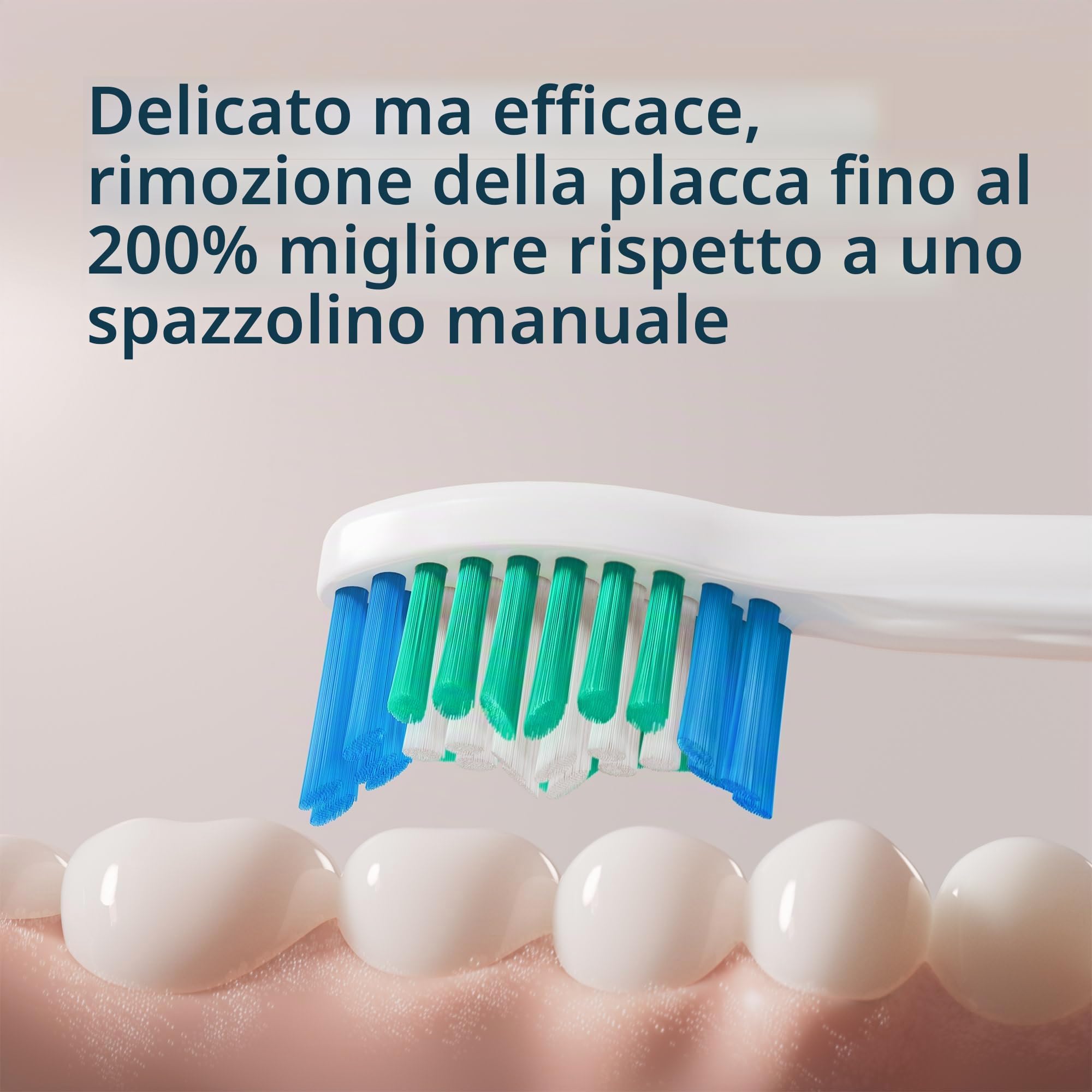 Philips Sonicare 2100 Power Spazzolino, Spazzolino da denti elettrico ricaricabile, menta bianca HX3641/04
