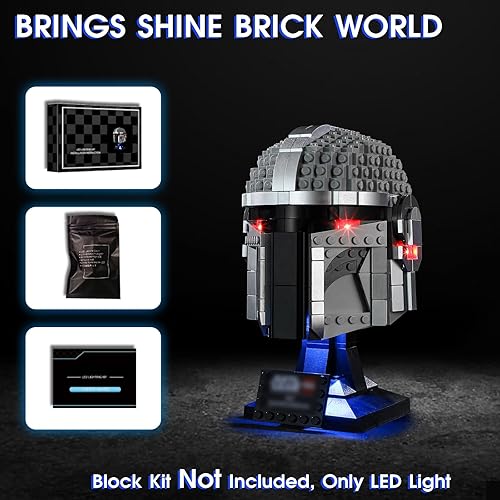 Miniatura 10 de Vaodest Juego de luces LED para casco Lego Captain Rex 75349 de bloques de construcción, diseño y configuración compatible con el modelo 75349 (solo