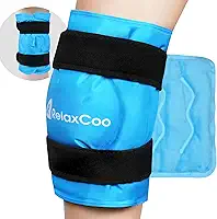 Bolsa De Gelo Xxl Para Joelho Envolve Todo O Joelho Após A Cirurgia, Bolsa De Gelo Em Gel Para Lesões No Joelho Reutilizável, Bolsa Fria Grande Para Alívio Da Dor, Inchaço