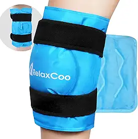 Bolsa De Gelo Xxl Para Joelho Envolve Todo O Joelho Após A Cirurgia, Bolsa De Gelo Em Gel Para Lesões No Joelho Reutilizável, Bolsa Fria Grande Para Alívio Da Dor, Inchaço